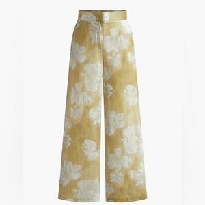 Commense S yellow silky satin pants